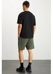 GRIMELANGE RAMADANP007 Men's 100% Cotton Crew Neck Printed Black T-Shirt