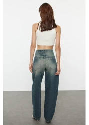  Collection Dark Blue More Sustainable Normal Waist Skater Baggy Jeans Twoaw25Je00140