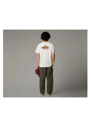 The North Face تي شيرت رجالي كاجوال برسومات خارجية من M Ss NF0A8C1ZQLI1 باللون الأبيض