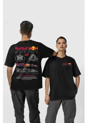 swOzz Red Bull Racing F1 Unisex Oversize Black T-Shirt – Formula 1 Team Themed 100% Cotton Custom