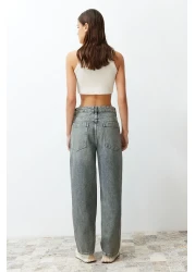  Collection Blue Faded Effect Vintage Low Waist Wide Leg TWOSS24JE00147