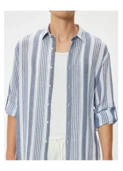 Koton Classic Collar Buttoned Cotton Long Sleeve Shirt