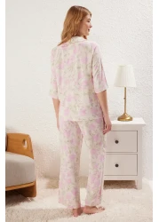  Collection طقم بيجامة منسوجة من الفيسكوز متعدد الألوان THMSS25PT00132