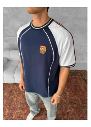 SENTİNEL WEAR Barça Embroidered Premium Casual T-Shirt