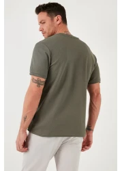 Buratti تي شيرت رجالي من القطن بقصة عادية بنصف سحاب5902653