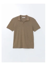 LC Waikiki تي شيرت رجالي من القطن الممشط بأكمام قصيرة وياقة بولو من LCW Vision