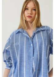 Bianco Lucci Women's Thick Striped Shirt Model: 60271026