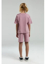 U.S. Polo Assn. قاعدة. بولو أسن. بدلة برمودا وردية للبنات