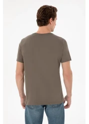 U.S. Polo Assn. Men's Regular Fit Crew Neck Mink Basic T-Shirt 50298035 -Vr052