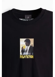 H&M تي شيرت فضفاض مطبوع