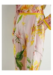 Koton X Tuba Unsal - Satin Floral Wide Leg Pants