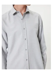 Koton Oxford Cotton Blend Long Sleeve Shirt