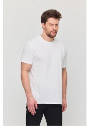 YXC Trend Maker تي شيرت رجالي من القطن بقصة ضيقة وياقة دائرية