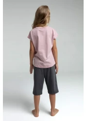 U.S. Polo Assn. طقم كابري وردي للفتيات من U.S. Polo Assn.