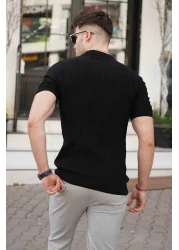 Madmext Men's Black T-Shirt 5684