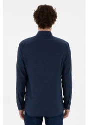 U.S. Polo Assn. Men's Navy Blue Long Sleeve Basic Shirt 50296757 -Vr033