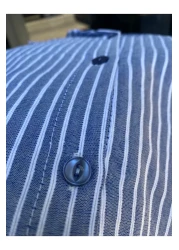 Osyday Women's Oversize Striped Blue Shirt