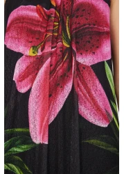  Collection Stretchy Black Maxi Knitted Dress - Halter Neck, TWOSS23EL02372