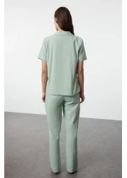  Collection 100% Cotton mint Pajama Set - THMSS24PT00401