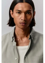 H&M Regular Fit Short-sleeved Oxford shirt