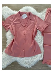 Pijamacs طقم بيجامة تركمانية بأكمام قطنية - صفقة على الأكمام والساقين