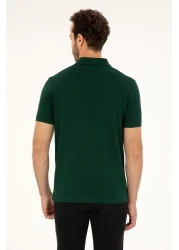 U.S. Polo Assn. Men's Slim Fit Polo Neck Dark Green Basic T-Shirt 50279573 -Vr079