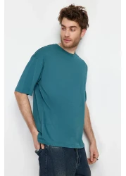  Collection Emerald Green Oversize Tok Fabric T-Shirt - 100% Cotton Tmnss22Ts0318