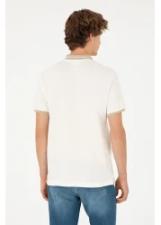 U.S. Polo Assn. Men's Oversize Fit Crew Neck Ecru T-Shirt 50281926 -Vr019