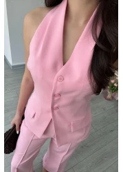 ECEMİ طقم بنطلون سترة وردي ليلى