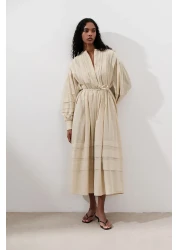 Manuka فستان واسع مضلع أصفر