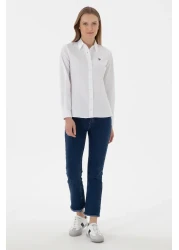 U.S. Polo Assn. Women's White Long Sleeve Basic Shirt 50307726 -Vr013