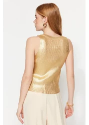  Collection Gold Leaf Thin Blouse Twoss23Bz00693