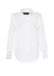  Collection Sagaza Studio Poplin Shirt - White, Drawstring Detail, Woven TPRAW22GO1191