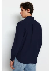  Collection قميص من القطن بنسبة 100% باللون الأزرق الداكن للجنسين - TMNSS23GO00099 TMNSS23GO00099