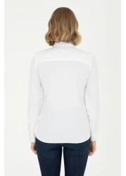 U.S. Polo Assn. Women's White Long Sleeve Basic Shirt 50295710 -Vr013