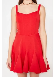  Collection Red Lined Stationery Pirate Short Evening Dress Graduation Dress Tprss23El00251