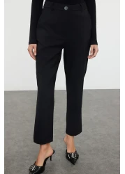  Collection Black Basic Cigarette Narrow Leg Woven Fabric Trousers Twoss19St0038