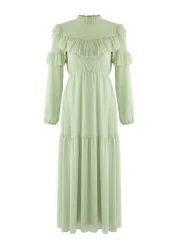  Modest Mint Chiffon Lining Woven Dress Tctss25Eb00108