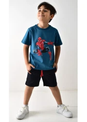 Banadamoda طقم شورت تي شيرت مطبوع للأولاد