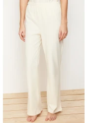  Collection Beige 100% Cotton Teddy Bear Pajama Set - T-Shirt and Pants Thmss23Pt00134