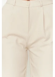  Collection Beige Wide Leg/Wide Leg Woven Pants TWOSS24PL00084