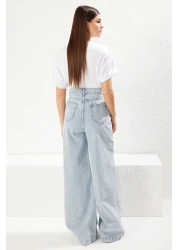  Collection Light Blue High Waist Extra Wide Leg Twoss25Je00160