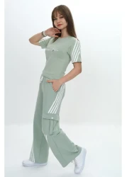 Asortix Girls' Two-Piece Bottom&Top Set-Cargo Pocket Pants & Short Sleeve T-Shirt – 100% Cotton