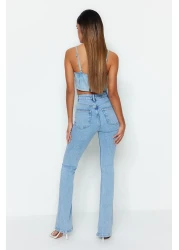  Collection Light Blue More Sustainable High Waist Flare Jeans Twoss23Je00063