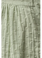 Minipodyum فستان بناتي مطرز بياقة موسلين 100% قطن مع حقيبة