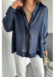 Suzi Buttoned Chiffon Design Shirt 5002