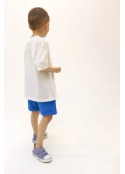 BALKABAĞI Catch Me Bro Boy's Summer Shorts Suit (2-9 Years) Mtye0063