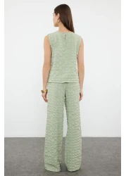  Collection Mint Wrapped Woven Blouse-Pant Set Twoss24Au00132