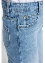  Collection Blue High Waist Straight Jeans TWOSS22JE0653