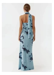 Hiccup فستان Bodycon ماكسي من التول بدون حمالات